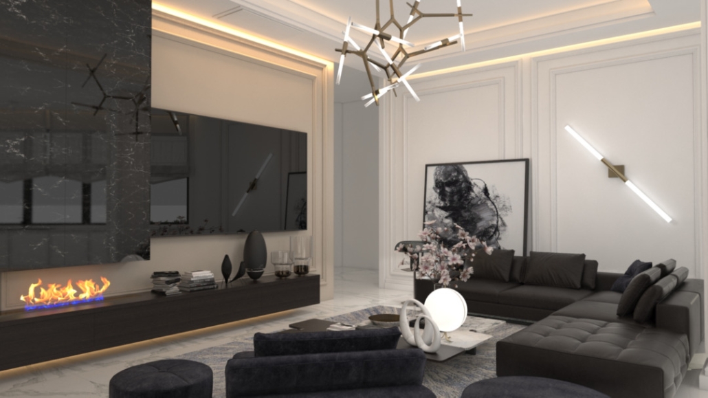 interior decor of neoclassicism in home design